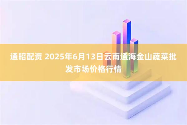 通昭配资 2025年6月13日云南通海金山蔬菜批发市场价格行情
